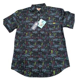 RSVLTS Back to the Future Quantum Cowboys Premium Button Beach‎ Hawaiian Shirt L